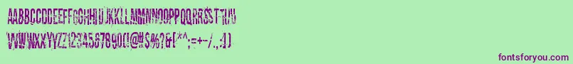 Dirty Old Town Font – Purple Fonts on Green Background