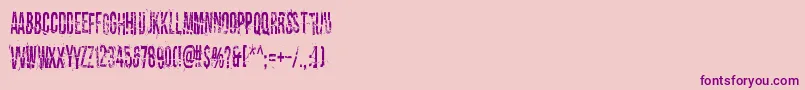 Dirty Old Town Font – Purple Fonts on Pink Background