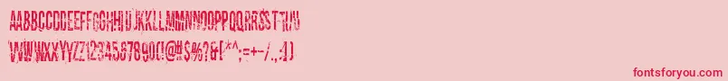 Dirty Old Town Font – Red Fonts on Pink Background