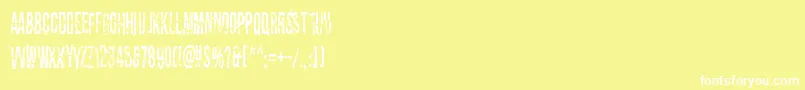 Dirty Old Town Font – White Fonts on Yellow Background