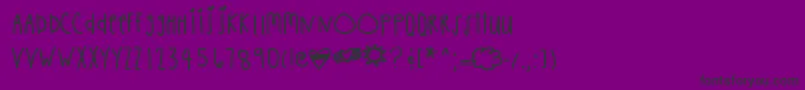 Chaishand Font – Black Fonts on Purple Background