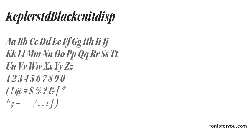 Шрифт KeplerstdBlackcnitdisp – алфавит, цифры, специальные символы