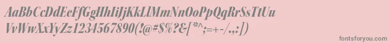 フォントKeplerstdBlackcnitdisp – ピンクの背景に灰色の文字