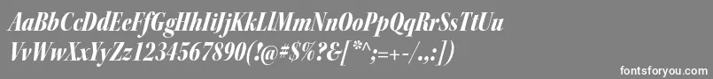 フォントKeplerstdBlackcnitdisp – 灰色の背景に白い文字