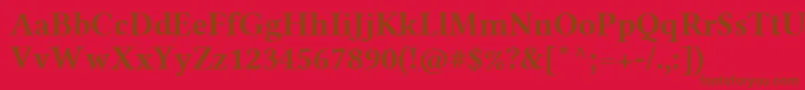 LinlibertineRb Font – Brown Fonts on Red Background
