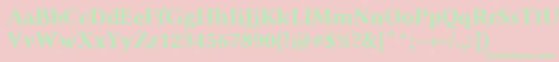 LinlibertineRb Font – Green Fonts on Pink Background