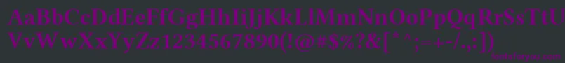 Шрифт LinlibertineRb – фиолетовые шрифты на чёрном фоне