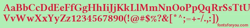 LinlibertineRb Font – Red Fonts on Green Background