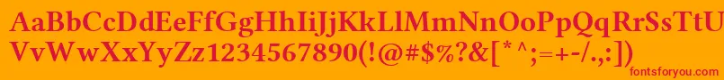 LinlibertineRb Font – Red Fonts on Orange Background