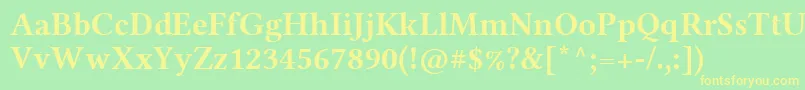 LinlibertineRb Font – Yellow Fonts on Green Background