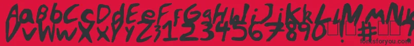 Stilo Font – Black Fonts on Red Background