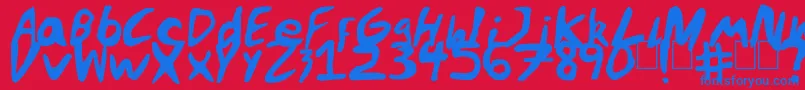 Stilo Font – Blue Fonts on Red Background