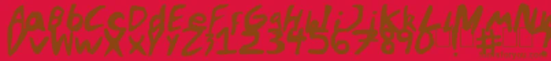 Stilo Font – Brown Fonts on Red Background