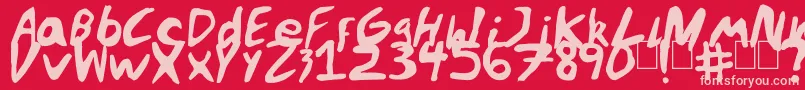 Stilo Font – Pink Fonts on Red Background