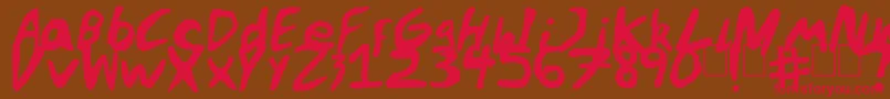 Stilo Font – Red Fonts on Brown Background