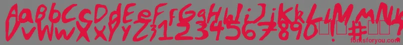 Stilo Font – Red Fonts on Gray Background