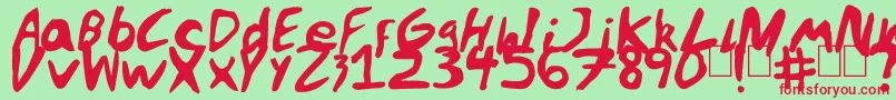 Stilo Font – Red Fonts on Green Background