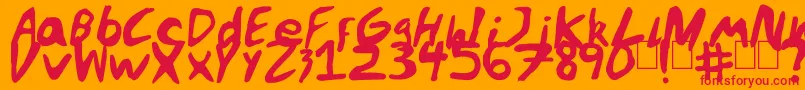 Stilo Font – Red Fonts on Orange Background