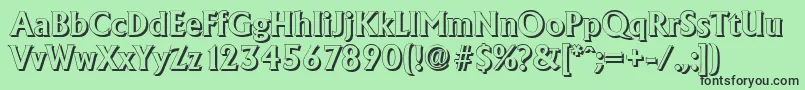AdelonshadowBold Font – Black Fonts on Green Background