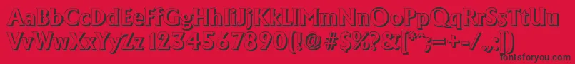 AdelonshadowBold Font – Black Fonts on Red Background