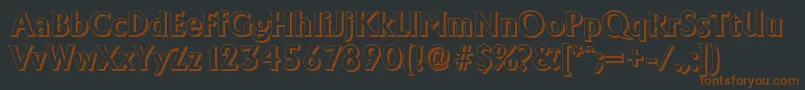 AdelonshadowBold Font – Brown Fonts on Black Background