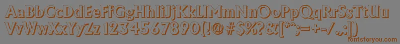 AdelonshadowBold Font – Brown Fonts on Gray Background