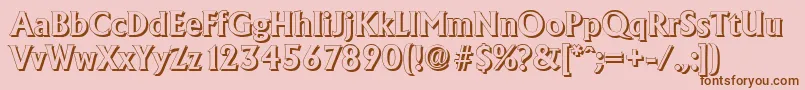 AdelonshadowBold Font – Brown Fonts on Pink Background