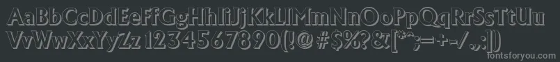 AdelonshadowBold Font – Gray Fonts on Black Background