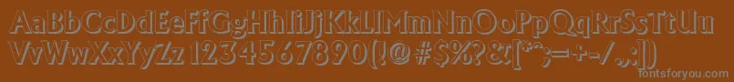 AdelonshadowBold Font – Gray Fonts on Brown Background