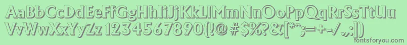 AdelonshadowBold Font – Gray Fonts on Green Background