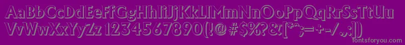 AdelonshadowBold Font – Gray Fonts on Purple Background