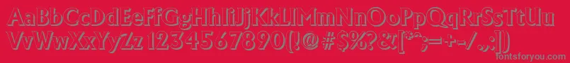 AdelonshadowBold Font – Gray Fonts on Red Background