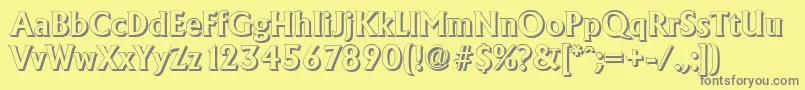 AdelonshadowBold Font – Gray Fonts on Yellow Background