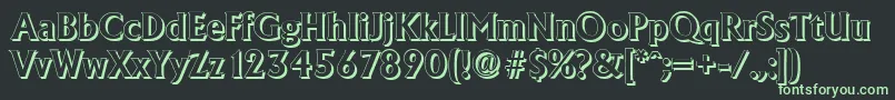 AdelonshadowBold Font – Green Fonts on Black Background