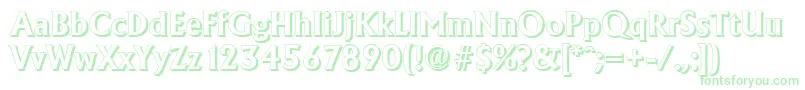 AdelonshadowBold Font – Green Fonts on White Background