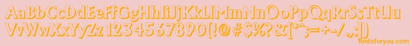 AdelonshadowBold Font – Orange Fonts on Pink Background
