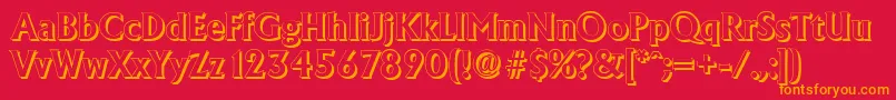 AdelonshadowBold Font – Orange Fonts on Red Background