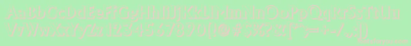 AdelonshadowBold Font – Pink Fonts on Green Background