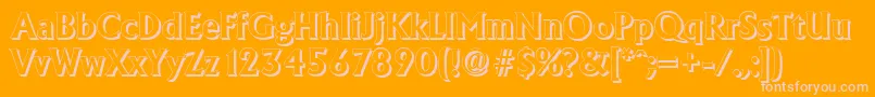 AdelonshadowBold Font – Pink Fonts on Orange Background