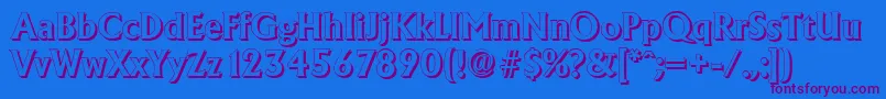 AdelonshadowBold Font – Purple Fonts on Blue Background