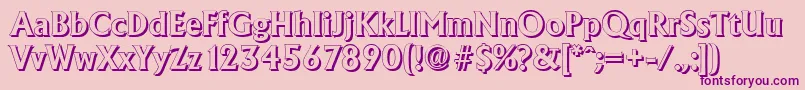 AdelonshadowBold Font – Purple Fonts on Pink Background