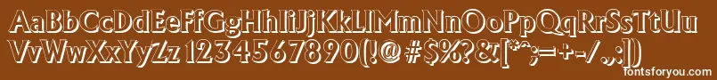 AdelonshadowBold Font – White Fonts on Brown Background