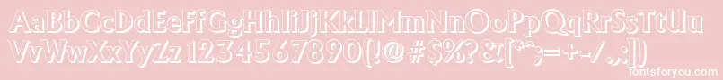 AdelonshadowBold Font – White Fonts on Pink Background