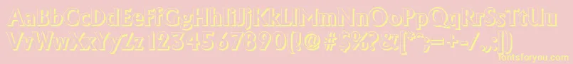 AdelonshadowBold Font – Yellow Fonts on Pink Background