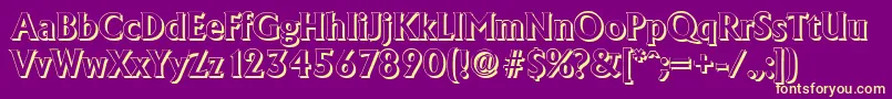 Шрифт AdelonshadowBold – жёлтые шрифты на фиолетовом фоне