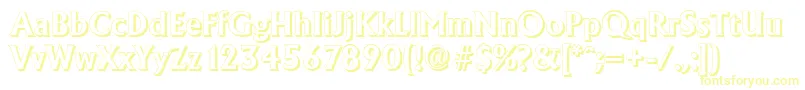 AdelonshadowBold Font – Yellow Fonts on White Background