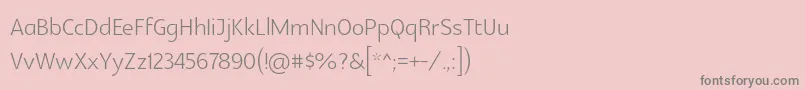 Glametrixlight Font – Gray Fonts on Pink Background