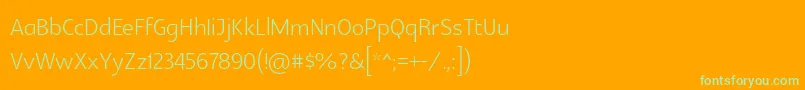 Glametrixlight Font – Green Fonts on Orange Background
