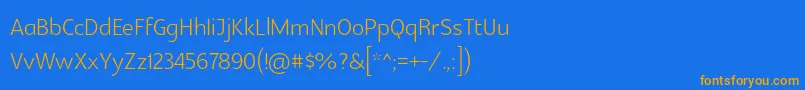 Glametrixlight Font – Orange Fonts on Blue Background