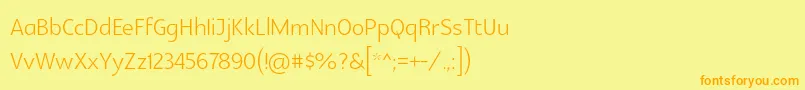 Шрифт Glametrixlight – оранжевые шрифты на жёлтом фоне